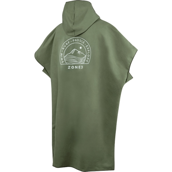 2026 ZONE3 Microvezel Verschoningsbadjas OW25UMFP123 - Khaki / White